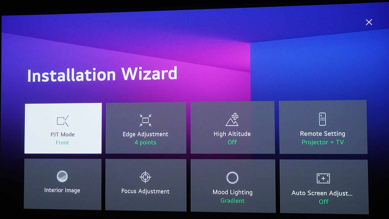 Lg Pu700R Projector Menu 1 - Projector Reviews - Image