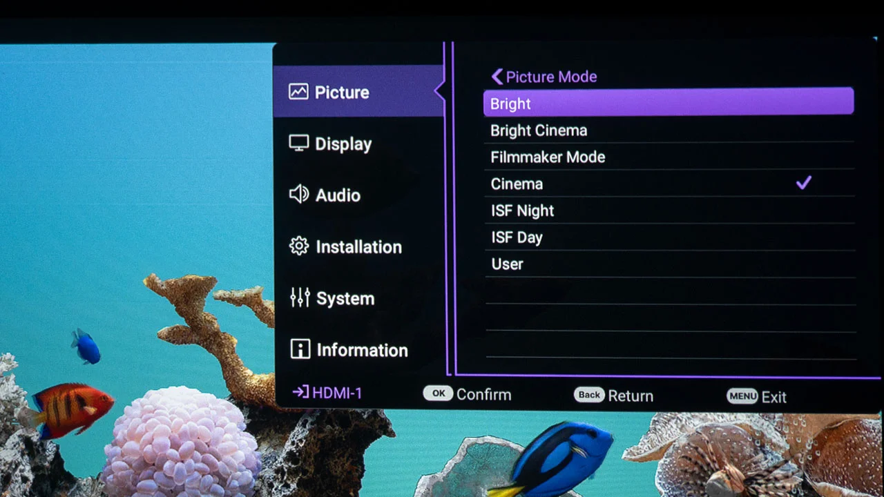 BenQ-W5800-Menu-5 - Projector Reviews - Image