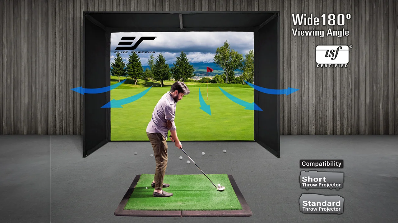 Elite Screens GolfSim In Use - Projector Reviews - Image