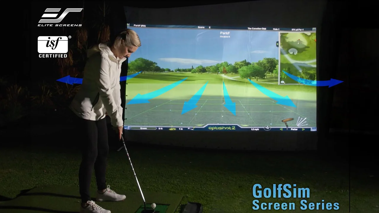 Elite Screens GolfSim In Use - Projector Reviews - Image